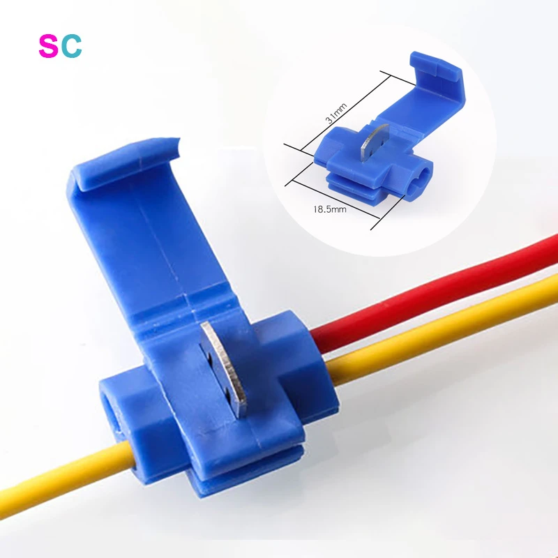 50 QTY Low Voltage Red Scotch Lock Type Electrical Cable Splice Connector