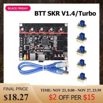 

BIGTREETECH SKR V1.4 SKR V1.4 Turbo 32Bit Control Board TMC2208 TMC2209 Driver MKS GENL 3D Printer Parts For Ender3 CR10 Upgrade
