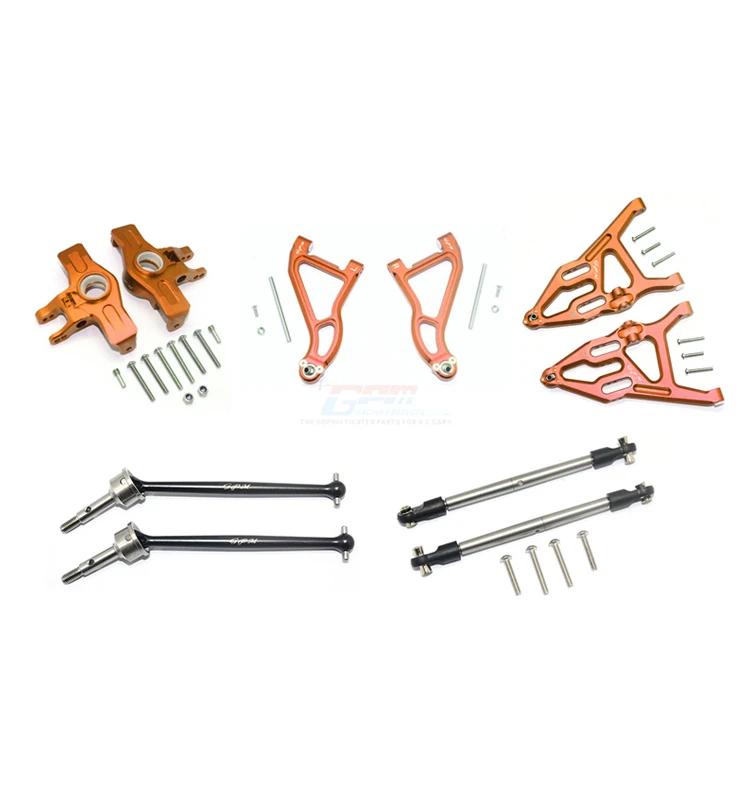GPM TRAXXAS UDR передний верхний и нижний руки+ рулевой механизм+ Жесткий стальной Универсальный Шарнир+ нержавеющая сталь положительный и отрицательный зуб