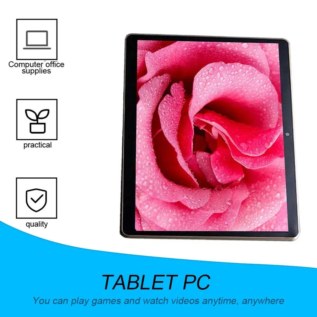  10.1 inch Tablet PC Octa Core 4GB RAM 64GB ROM Dual SIM Cards 3G WCDMA for Android 7.0 GPS Tablet P