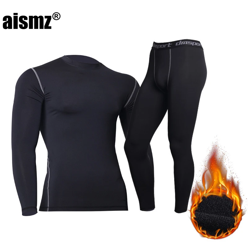 Aismz, термобелье для мужчин, мужская термо одежда, кальсоны, наборы, термо колготки, зимнее длинное компрессионное нижнее белье, быстросохнущее