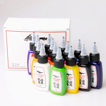 

14 Bottles Permanent Tattoo Ink For Small Tattoo Designs Eyebrow And Lip Beauty Pigment 15ml Complete Tattoo Ink Tinta