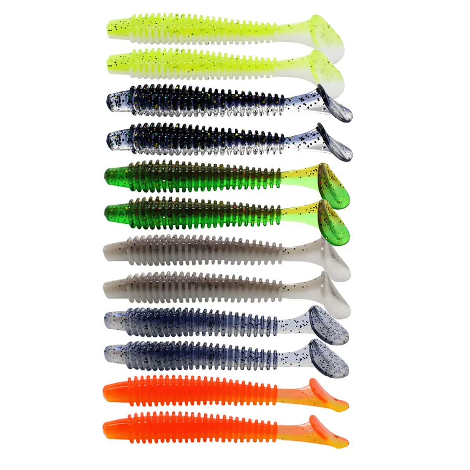 

60mm 50mm 75mm Soft Fishing Lures Paddle Tail Lures Wobbler Silicone Fishing Lure For bass Pike Carp Swim Bait