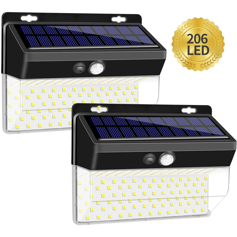 Лампа на солнечной батарее 【 3 режима 】 беспроводные лампы с датчиком движения