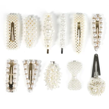 

Fashion Pearl Hair Clip Acrylic Imitation Pearl Hair Clip Side Barrette Stick Hairpin Hair Styling Accessories For Women Girls