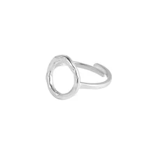 925 Sterling Silver Geometric Round Shape Rings Gift For Women Feminino Minimalist Hand 2021 Trend Fine Accessories Jewellery
