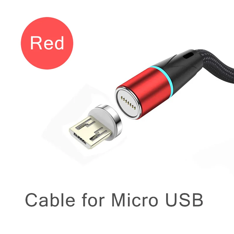 Магнитный адаптер CANDYEIC 12G с магнитной вилкой для Iphone, кабель для быстрой зарядки и передачи данных для Xiaomi Redmi Andriod, кабели для Micro type-C - Цвет: R cable for Micro
