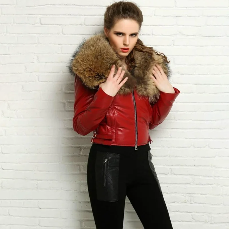 women's leather jacket with fur (1)
