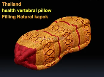 

Thailand style Handmade health vertebral pillow Filling Natural kapok SPA Neck pillow peanut pillow