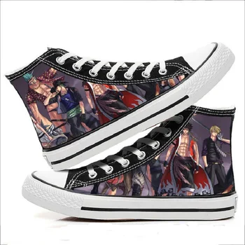 

Unisex Anime Game Cosplay ONE PIECE 3D Canvas Shoes Luffy Roronoa Zoro Nami ONE PIECE plimsolls Shoes Casual duck Shoes