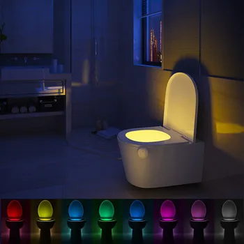 

Smart PIR Motion Sensor Toilet Seat Night Light 8 Colors Waterproof Backlight For Toilet Bowl LED Luminaria Lamp WC Toilet Light