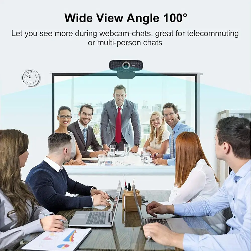 Webcam Spedal C922 1080p Full hd com Microfone Redutor de Ruído Câmera com Microfone Embutido para Transmissão ao Vivo em Computador e Laptop - Imagem 6