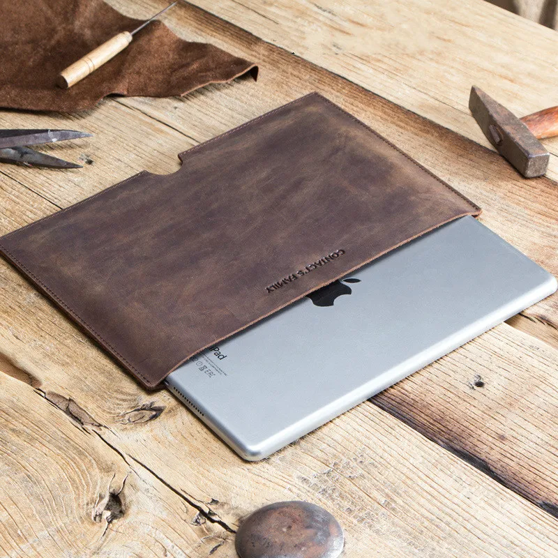 

Luxury Retro Cow Leather Case Cover For ipad air 9.7 inch Tablet Sleeve Pouch Notebook Case Bag