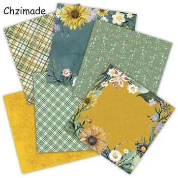 Chzimade 12Pcs Flower Printed Scrapbooking Paper Pack Pad For Card Making Handmade Background Decorative Diy Paper Crafts 6