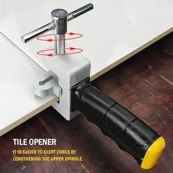 

Multi-functional Glass Cutter Hand Grip Roller Labor-saving Ceramic Cutting Tools with Spare Cutter Heads Standby Footpads