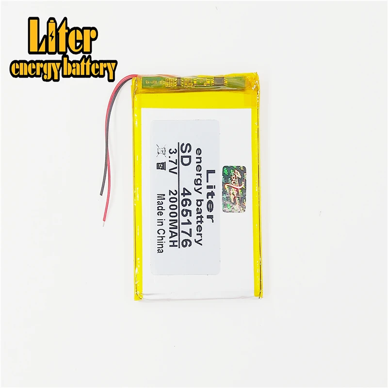 3.7V 2000mAH 465176 455075 Polymer lithium ion / Li-ion battery for TOY POWER BANK GPS mp3 mp4 cell phone speaker | Электроника