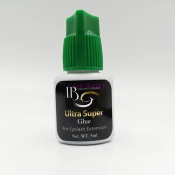 

Free Shipping 10 bottles/lot IB Ultra super Glue Individual fast drying eyelash extensions glue green cap long lasting 6 weeks