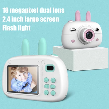 

Gosear Cute Cartoon Rabbit 1800W HD Digital Camera Camcorder Photo Video Game Toy with 16G Memory Card for Kids Children Gift