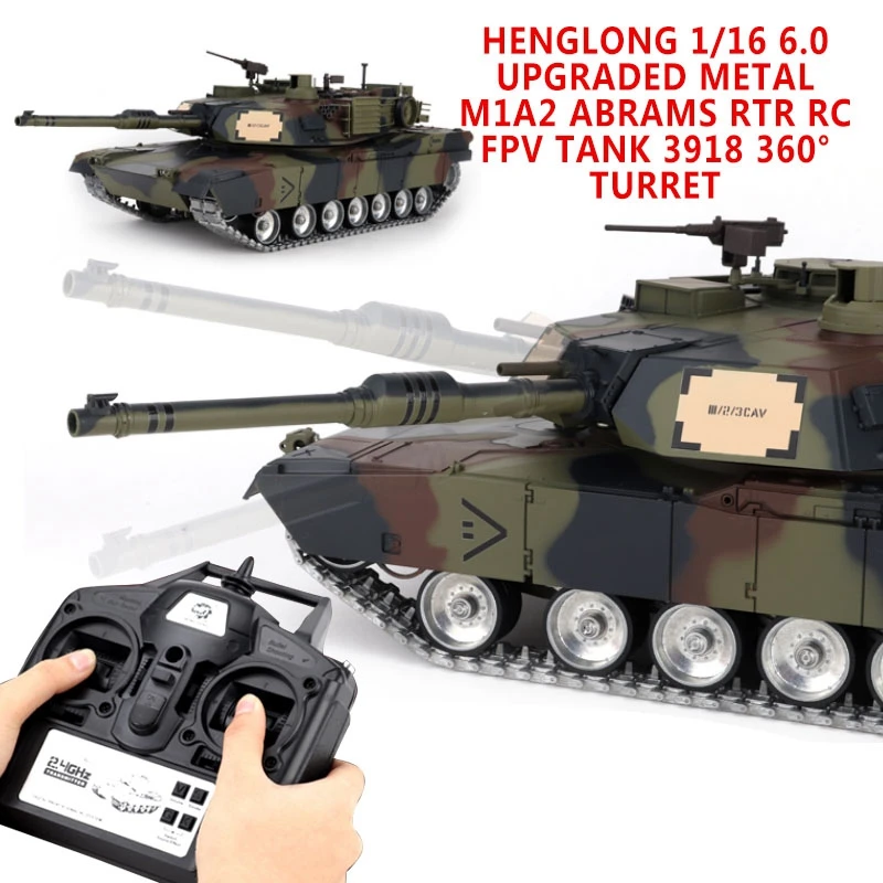 Henglong, 1/16, 6,0, вверх, класс d, металл, M1A2, Abrams, RTR, RC, FPV, танк, 3918, 360 градусов, башенка, хобби, класс, коллекция игрушек, подарки для мальчиков