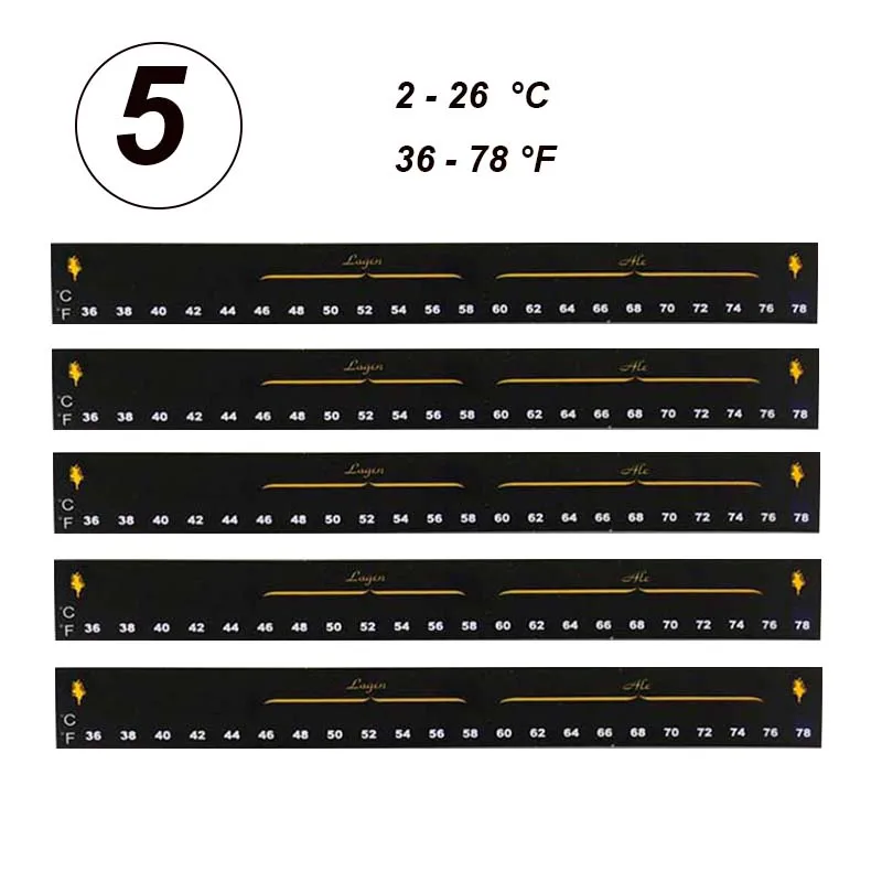 Brewing Thermometer Strip Adhesive Temperature Display Sticker For Carboys Buckets Fermentors brewing thermometer sticker