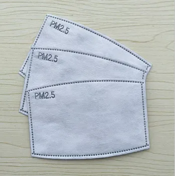 

10Pcs 5 Layers Non-woven Activated Carbon FilterPM2.5 Anti Haze Mouth Mask Replaceable Filter-slice