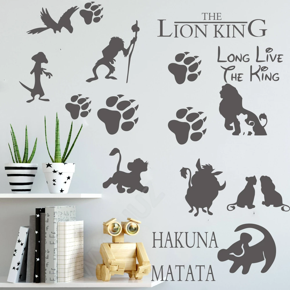 Disney Art Cartoon HAKUNA MATATA Lion King Home Decor Wall Vinyl Sticker Decal Anime Manga Quote Nursery for kids rooms Poster Disney Art Cartoon HAKUNA MATATA Lion King Home Decor Wall Vinyl Sticker Decal Anime Manga Quote Nursery for kids rooms Poster