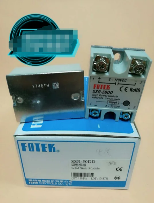 

1PCS Fotek SSR-50DD SSR50DD 50A Solid State Module -New