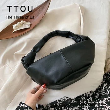 

Women Dumplings Handbag Casual Trend Female Top-Handle Bag Elegant Brand Luxury Lady Shoulder Bag 2020 Hobos