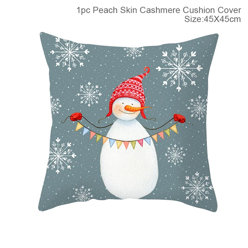 FRIGG Christmas Cushion Covers Christmas Pillowcase Merry Christmas Decor for Home Navidad Noel Happy New Year