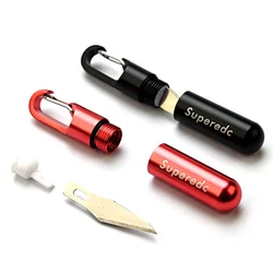 Multi-function EDC Mini Tool Key Ring Pendant Tool Cutting Tool Brass Capsule Knives Tiny Cutting Tools Portable Riding Buckle