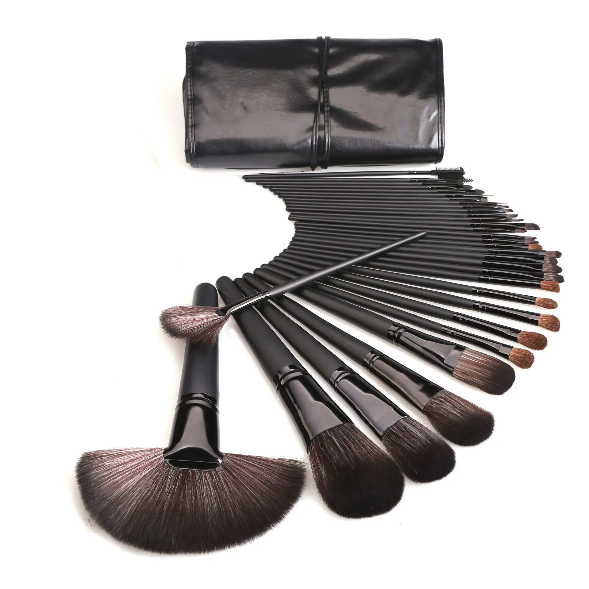 

32-piece Makeup Brush Set 32 Wood Color Black And White with Pattern Pink Makeup Brush Non-Logo Beauty Tool