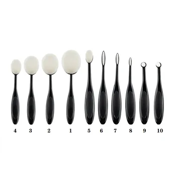 

1pcs Black and White Professional Makeup SoftBrush holder Makeup Brushe Oval Head Shaped Foundation Concealer Cosmetic Tool