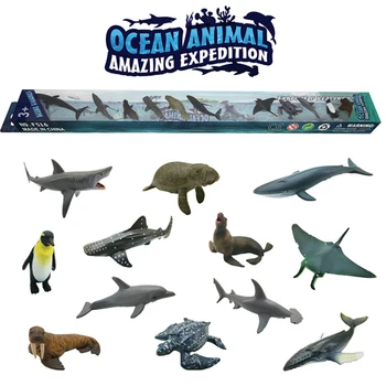 

12Pcs Mini Realistic Model Ocean Animal Set Early Educational Toy Animal Model Figurine Decoration Figure Gift For Kids Adult
