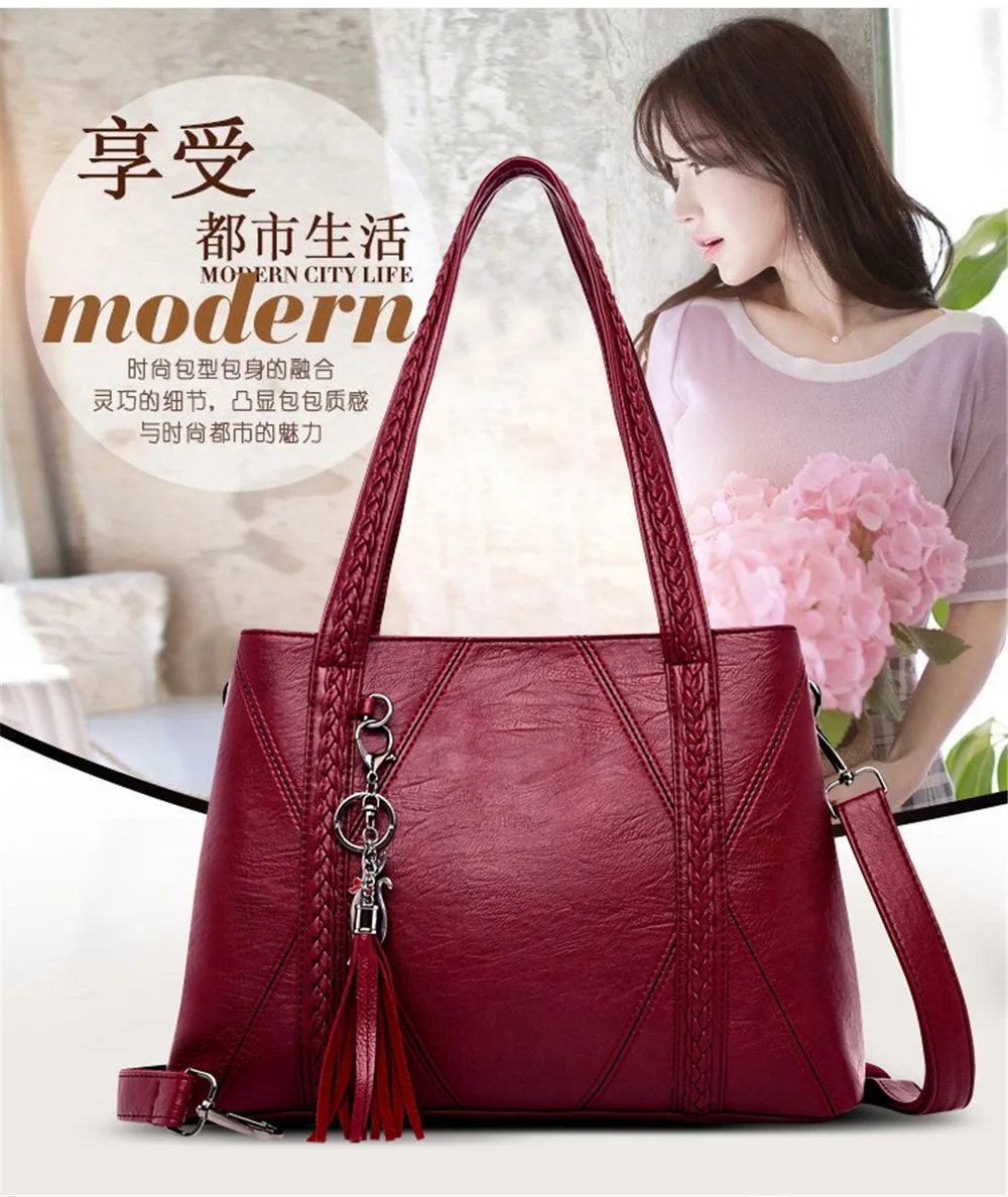 Qualidade Mulheres Tote Sacos de Borla Designer