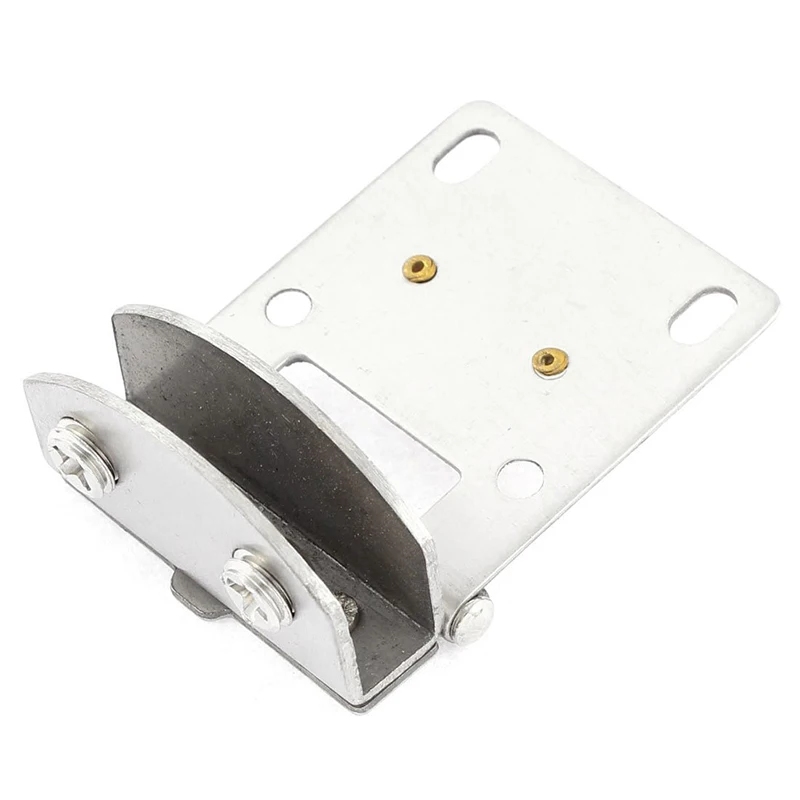 Stainless Steel Door Hinge 5-8mm Glass Clamp Clip Silver Tone 2pcs