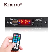 Kebidu sem fio bluetooth decodificador placa mp3 player áudio do carro usb tf fm módulo de rádio 5 v 12 v mp3 wma com controle remoto para o carro