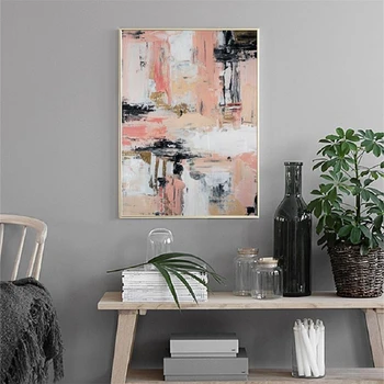 

Abstract Scandinavia Canvas Painting Nordic Wall Art Pictures Gallery Poster and Print Living Room Kitchen Interior Home Decor