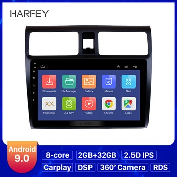 

Harfey Car GPS Navigation Radio for 2005 2006 2007-2018 Suzuki Swift 10.1" Android 9.0 Head Unit support Backup camera DVR 1080P