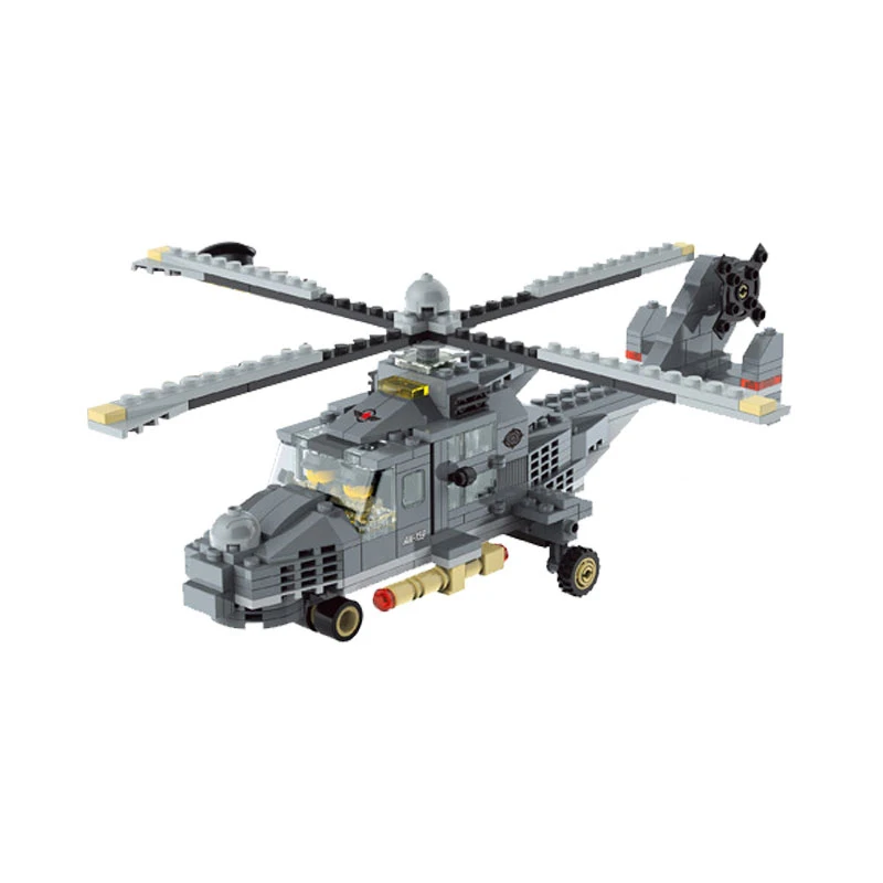 Legoing Military Helicopter Weapon Model Army Soldier Figures Compatible Legoings City Police Building Blocks Children Toys Gift