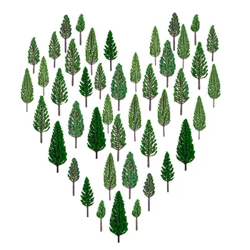 

3.8cm to 16cm Height Pine Tree Model Sand Table Scenery Building Accessories for Ho 1:85 Scale Toy Train Model Building Kits