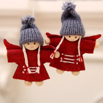 

2pc New Year Angel Santa Claus Hanging Dolls Christmas Decorations for Home Decor Christmas Tree Ornaments Natal Home Decor Xmas