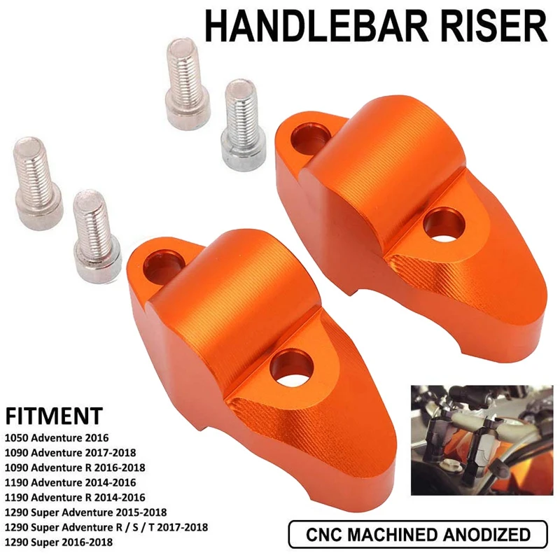 

1 1/8 inch Handlebar Risers Clamp Bar Risers for KTM 1050 1090 1190 Adventure 1090 Adventure R/L 1290 Super Adventure R S T Duke