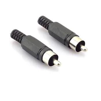 

10x BNC RCA Male Adapter Connector AV Plug Jack plastic to Cabling Audio Adapter for CCTV TV video Camera diy Housing J17