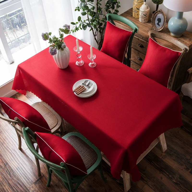

Tablecloth Mesh Fabric Solid Color Rectangular Hotel Banquet Table Cloth for Wedding Party Christmas Table Cover Home Decoration