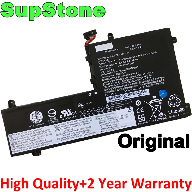 SupStone оригинальные L17C3PG1 L17L3PG1 L17M3PG1 L17M3PG3 ноутбук Батарея для lenovo Легион Y530 Y530-15ICH Y7000 Y7000P