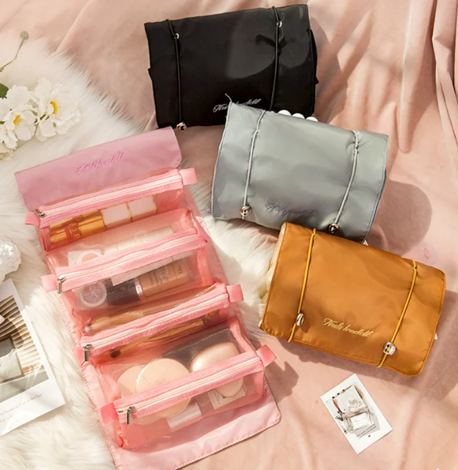 Portable travel 4 in 1 removable large capacity makeup storage bag J03