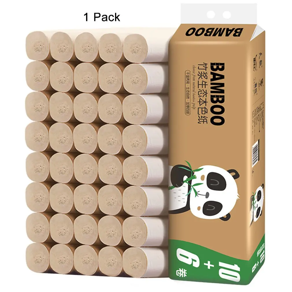 

16 Rolls Natural Bamboo Pump Paper Cleaning Towels Soft Kitchen Paper For Restaurant Household Kitchen Papers