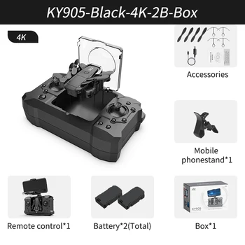 KY905 Mini Drone 4K Profesional HD Camera Wifi FPV Foldable Dron Quadcopter One-Key Return 360 Rolling RC Helicopter Kid's Toys 16
