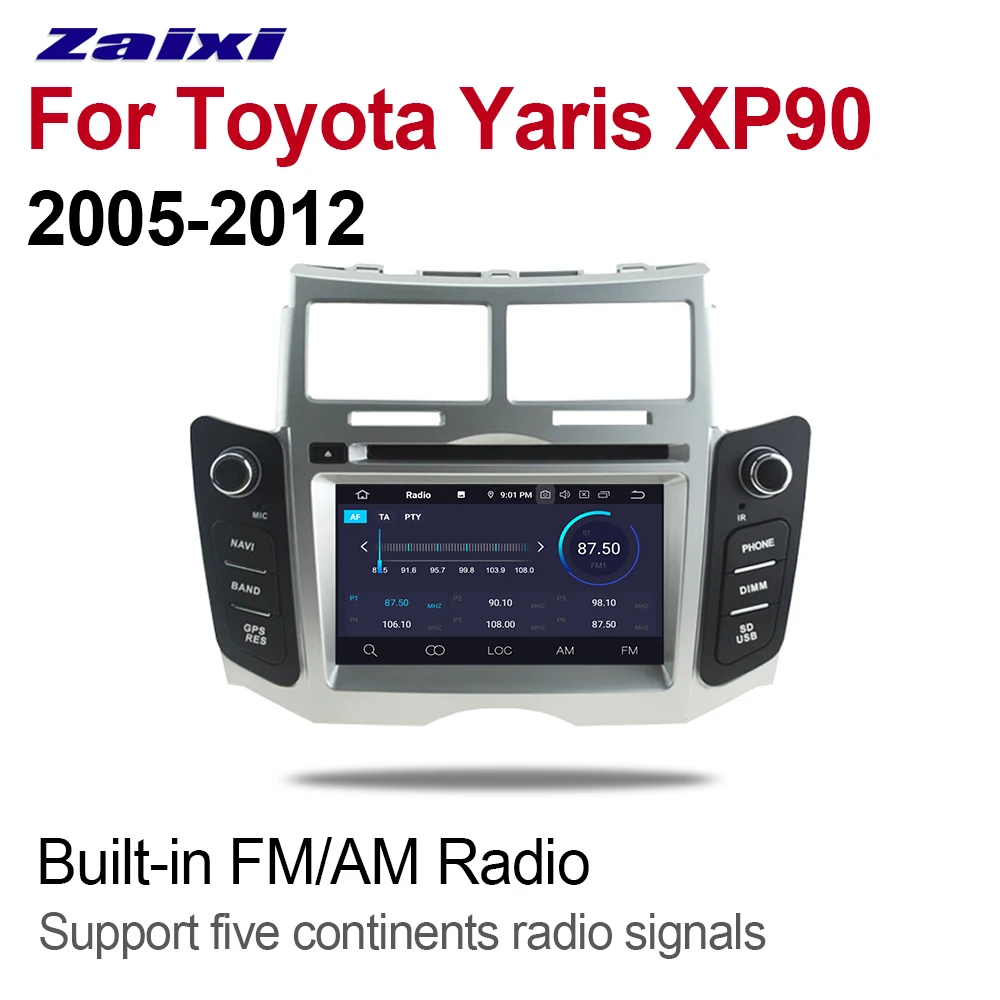 Для автомобилей Toyota Yaris XP90 2005 2006 2007 2008 2009 2010 20112012 Android GPS навигация Мультимедийная