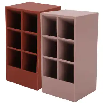 

6 Grid Lipstick Storage Case Silicone desktop Lip Gloss Makup Cosmetic Organizer Box Lip Makeup Storage Box Accessory